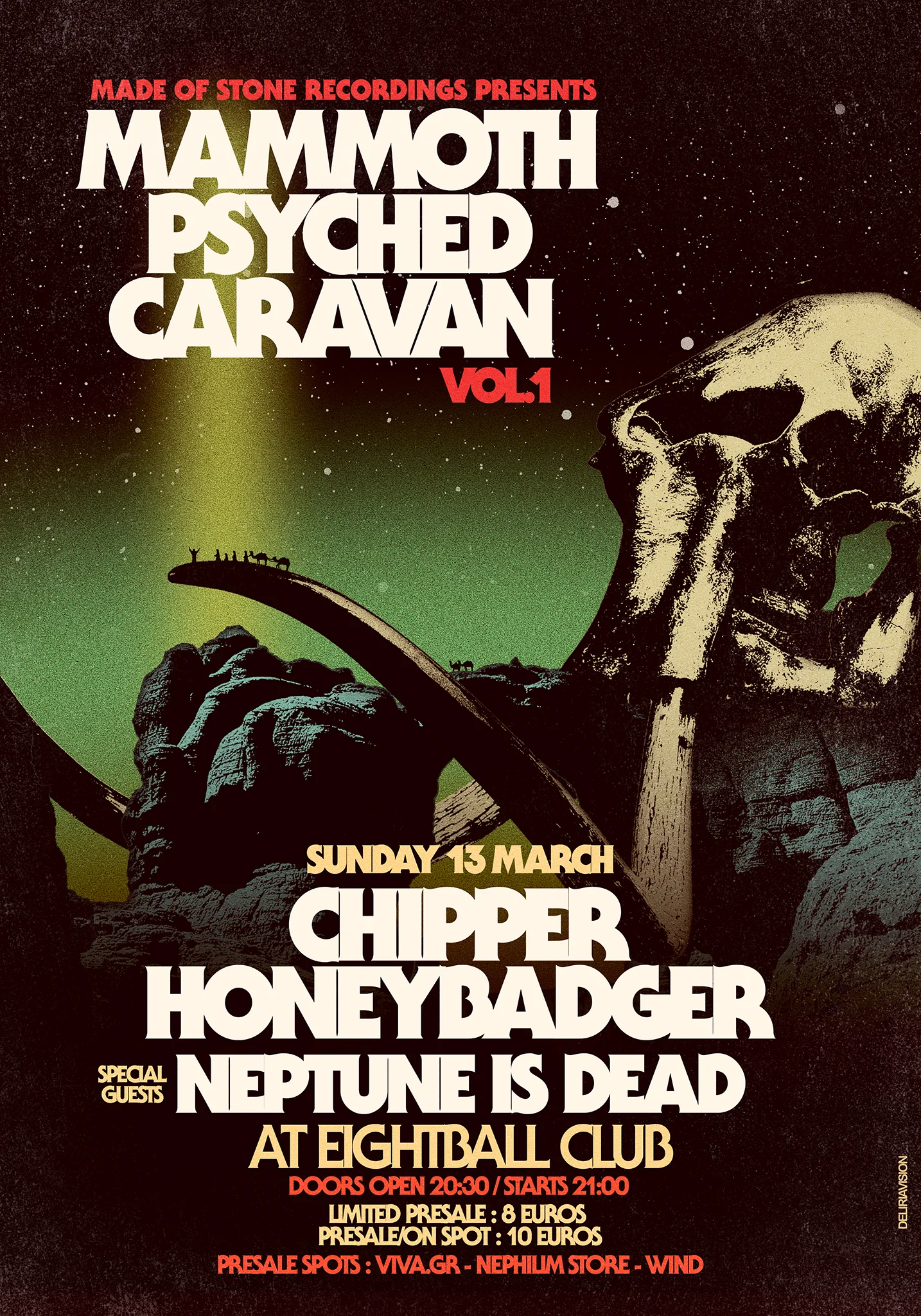 Flyer Thessaloniki Mammoth Psyched Caravan Vol.1